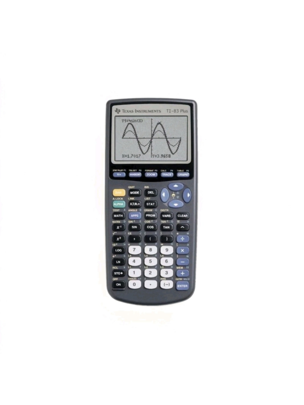 Texas Instruments TI-83 Plus Graphing Calculator Tested & Working + Slide Cover